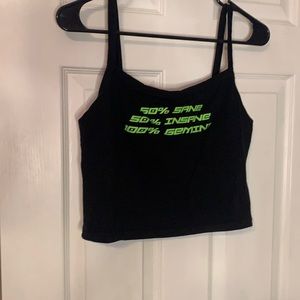 Gemini baby crop top